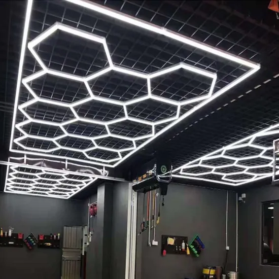 Garage Hexagrid LED Light - 110V-240V Honeycomb Hexagon Detailing Light for Car Workshop Parking