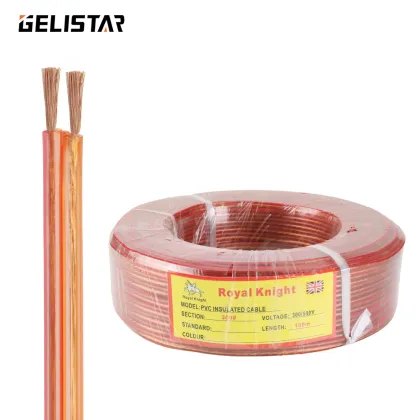 Royal Knight 300# Transparent Speaker Cable - 2 Core Audio Video Wire