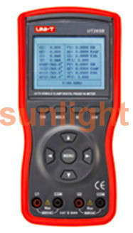 Digital Double Clamp Phase Meter, Multi-meter, Datalogger, RS232, UT265B