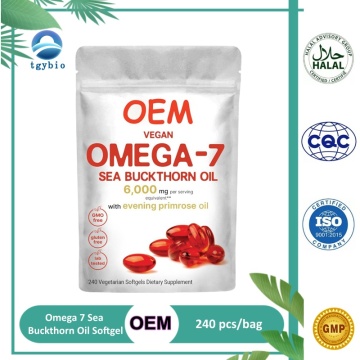Private Label Omega 7 Sea Buckthorn Oil Softgel