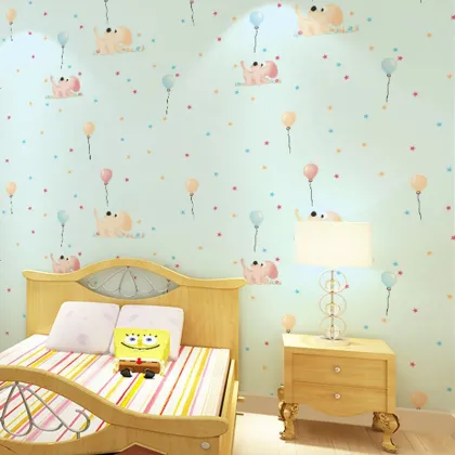 Levinger Textile Waterproof Wallpaper for Children Bedroom Decoration