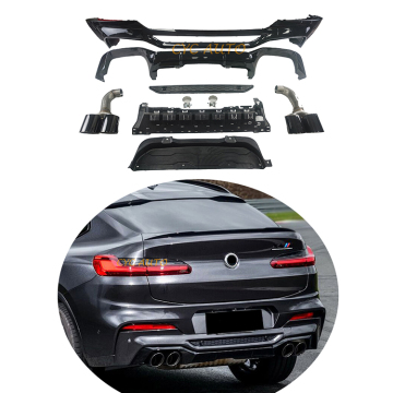 X4M F98 LCI Style Body Kit Car Rear Bumper Parts for BMW X4 G02 2021-2022
