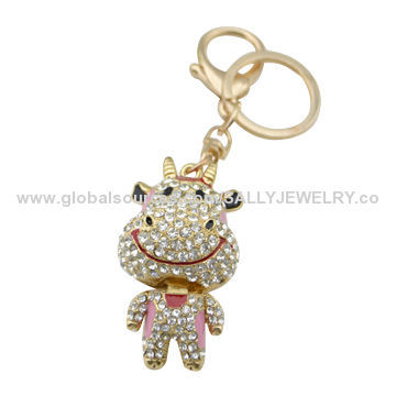 Supply Cow Keychains Ideal for Promotion Gifts, OEM Orders are Welcome