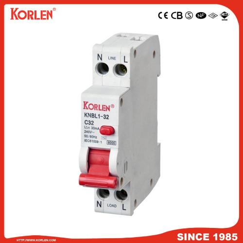 EARTH LEAKAGE CIRCUIT BREAKER KNBL1-32 32A 10mA SIRIM