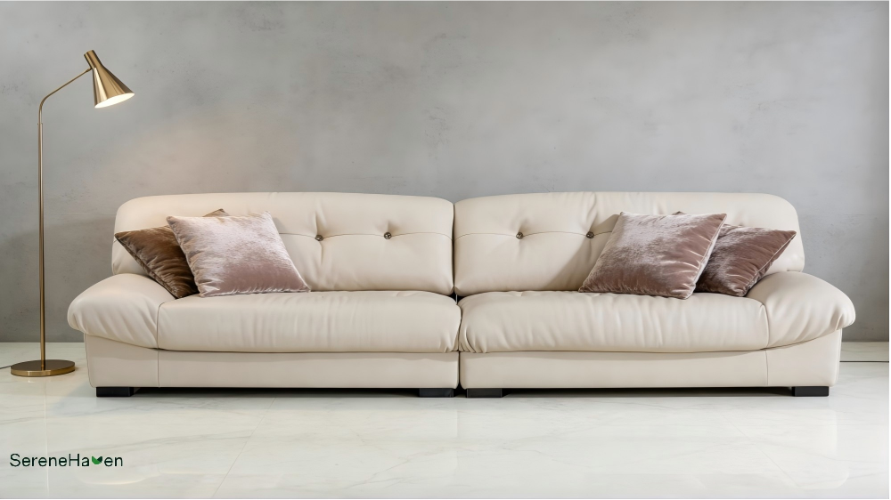 Fluffy Cloud Style Leather Sofa(2)