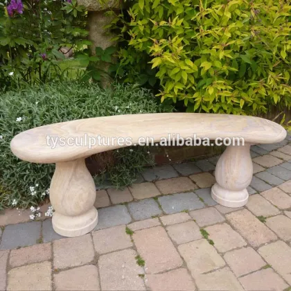 Outdoor garden stone chair and table