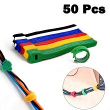 50 Pcs Needle/T-shaped Cable Ties Fastener Cable Nylon Power Cord Loop Tape Reusable Wire Organizer Cable Ties Power Cord Tie