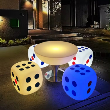 LED Illuminated Bar Furniture: New Arrival Party Dice Seats & Light Up Tables for Night Clubs