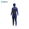 Seaskin Men Neoprene Chest Zip Hooded Full Wetsuit