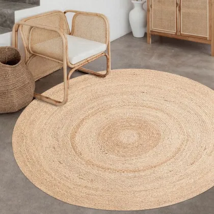 Round water hyacinth rug home mats