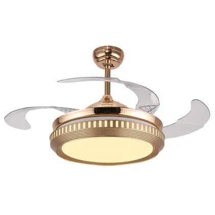 Ceiling Fan with Chandelier and Lighting in Neutral White