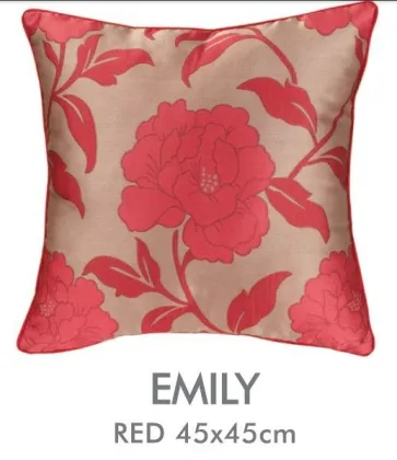 Bedroom Purple Red Jacquard Pillow Cover Customized Cushion , Office 100 Polyester Pillow