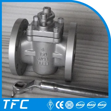 4in fange end PTFE sleeve plug valve