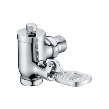 Chrome Plated Foot Control Delay Valve - Pedal Flushing Valve
