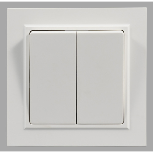 Interruptor de parede clássico de 2 gangues de padrão europeu