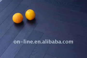 carbonized oak fishbone floor