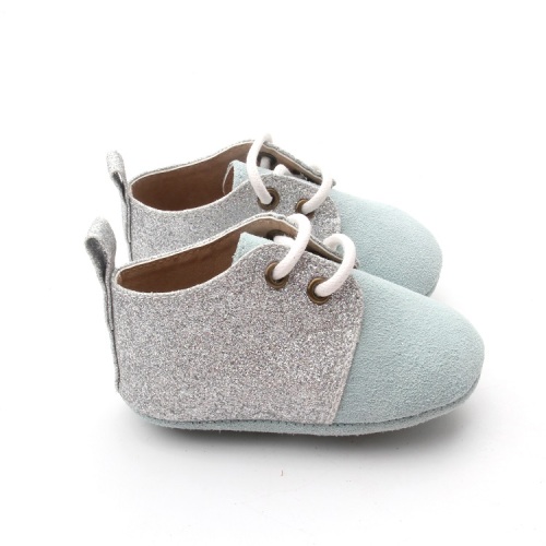 Paillettes en cuir souple unisexe bébé tout-petit chaussures nouveau-né