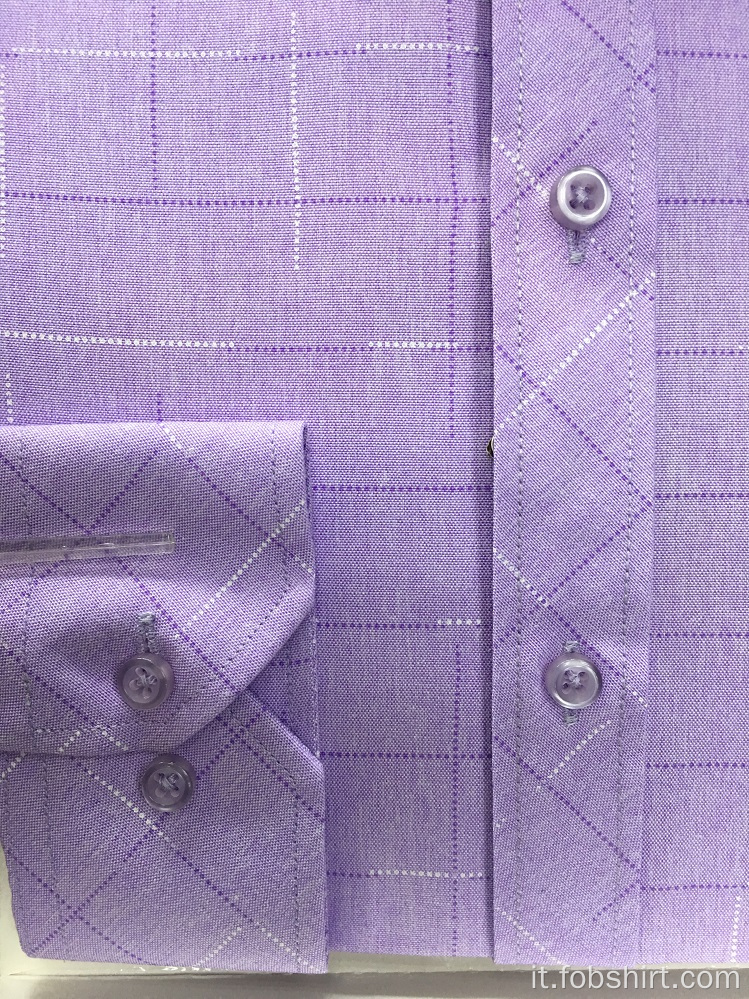 Camicia da uomo con colletto alla coreana tecnica di alta classe