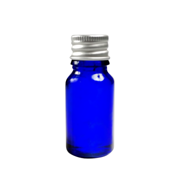 Vider les bouteilles d&#39;huile essentielle en verre bleu rond