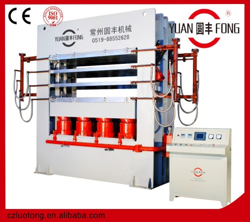 natural veneer or melamine paper door skin press machine