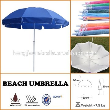 68"Sun shade windproof white beach straw outdoor umbrella