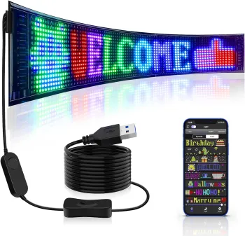 USB Programmable LED Pixel Matrix Soft Screen
