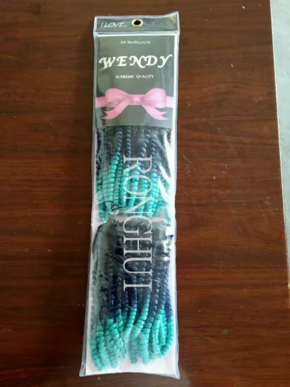 China manufacturer ombre green hair extension 20 inch synthetic hair price