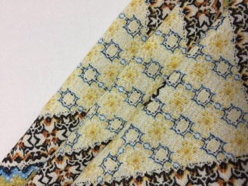 Rayon Crepe With Slub Print Fabric