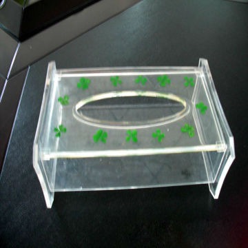 Square Water Clear Acrylic Tissue Box QCY-TB-23
