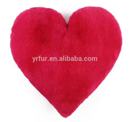 YR086 New Fashion Wedding Love Pillows/Rex Rabbit Both Side Fur Cushions