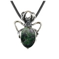 Ruby zoisite 13X18mm Cabs Antique Silver Alloy Spider Pendant for DIY Making Jewelry