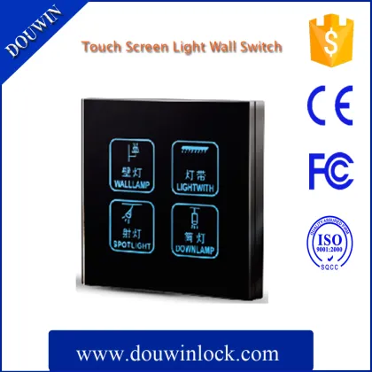 Glass panel home switch smart touch switch with dimmer
