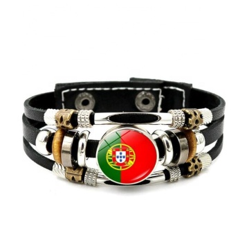 Bồ Đào Nha Bangle Bangle Retro Alloy Leather