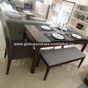 Coffee table set with natural marble top
