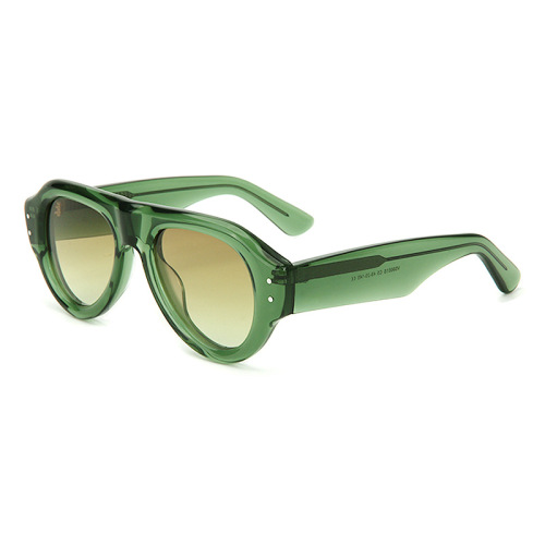 Bold Polarized Aviator Acetate Sunglasses with TAC Lenses