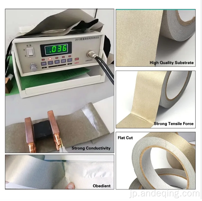 電気的に導電性の布テープをシールドするEMI