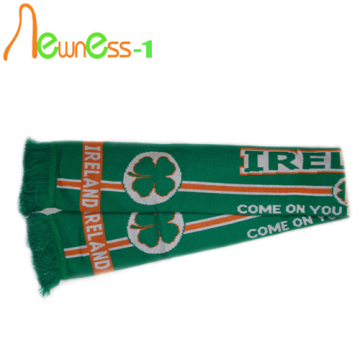 Winter Custom Football Scarf Knitted Soccer Scarf For Club