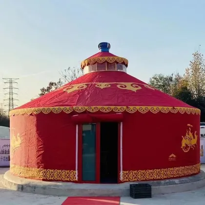 Baked Lacquer 4m White Mongolian Yurt Ger Tents