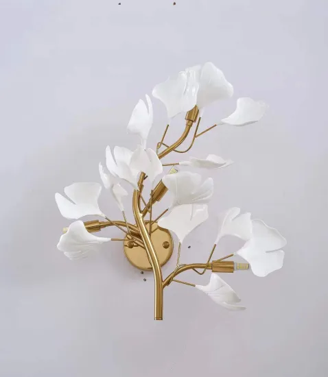 Minimalist Nordic Ginkgo Leaf Wall Light for Bedroom and Living Room