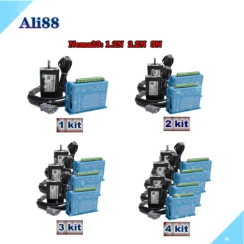 4 axis Closed loop motor kit: nema 23 Stepper motor Closed Loop system+servo Drive HBS57H with 3M cable cnc part