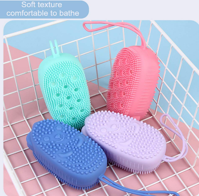 Silicone Bath Brush Sponge Scrubber