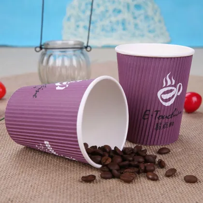 2014 7oz (200ml) disposable costa coffee paper cup blue ripple paper cups