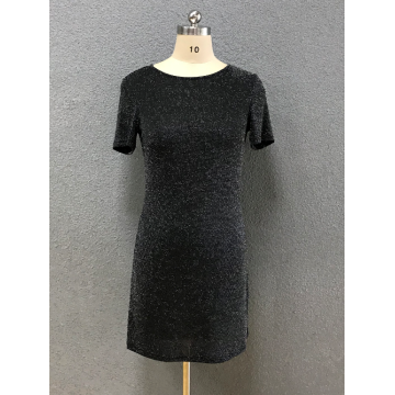 women's black slim dress