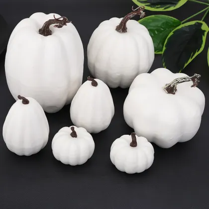 Mini Artificial Pumpkins for Fall and Thanksgiving Decorations