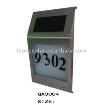 Stainless Steel Doorplate Solar Light