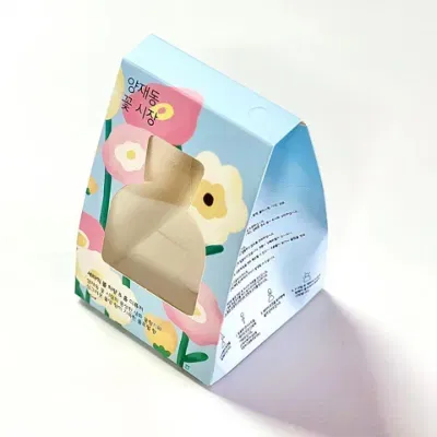 Packaging paper box with PVC window