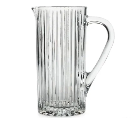 crystal glass ribbed drinking beverage water glasses
