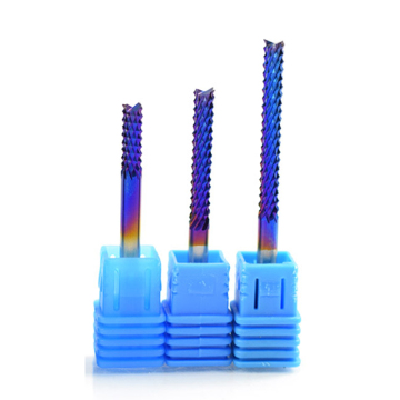 Cisivis Woodworking Tungsten Carbide End Mill Router Bit with Nano Blue Coating