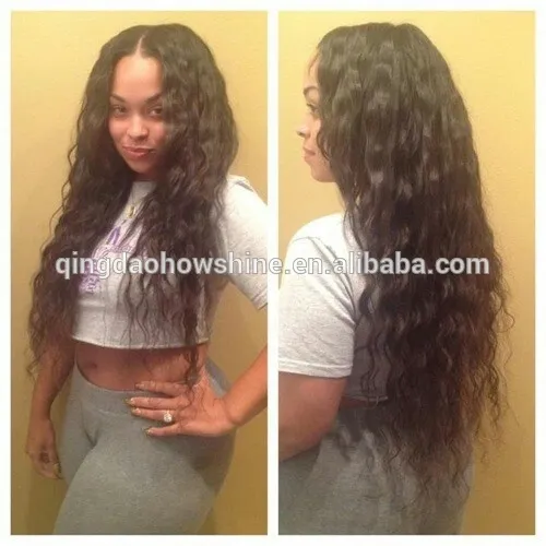 Top Fashion Malaysian Human Hair Loose Curly Lace Front Wig