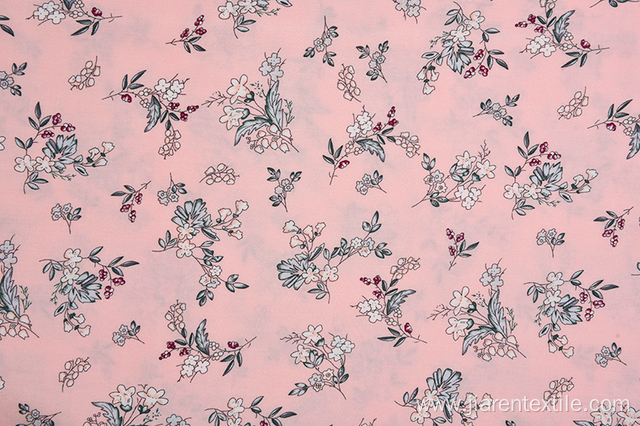 Competitive Price Pink Background Printed Fabrics